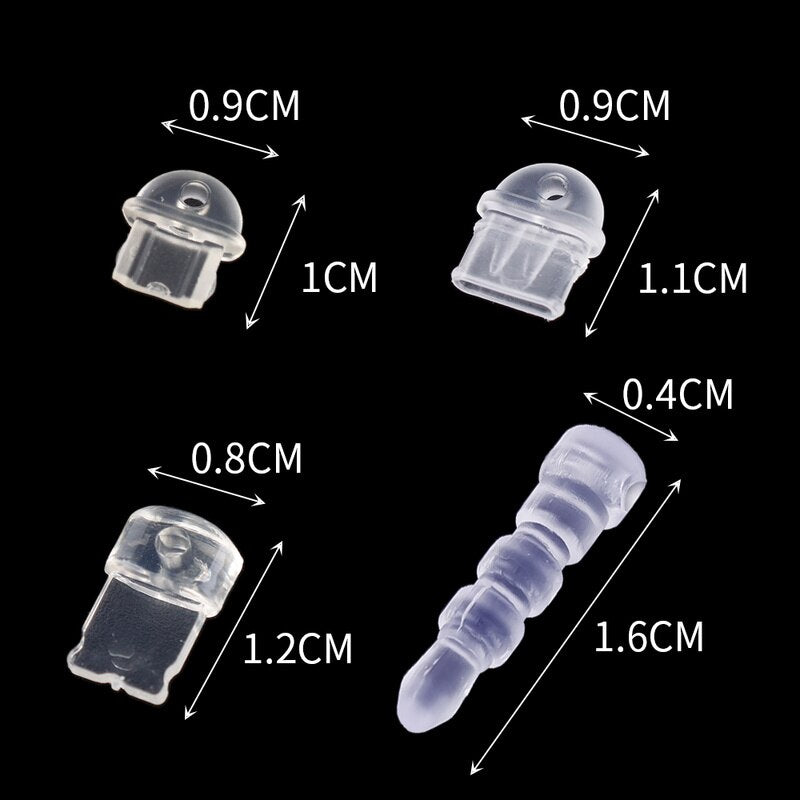 1 10PCS DIY Anti Dust Plug Transparent Charge Port Dust Plug for
