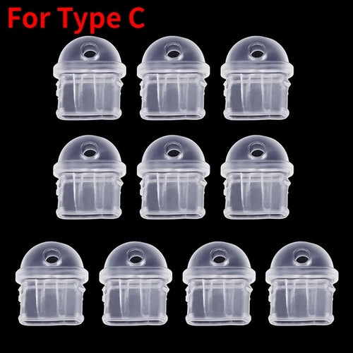 1 10PCS DIY Anti Dust Plug Transparent Charge Port Dust Plug for