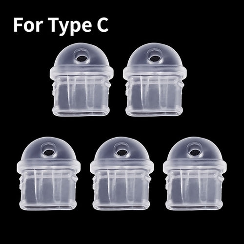 1 10PCS DIY Anti Dust Plug Transparent Charge Port Dust Plug for