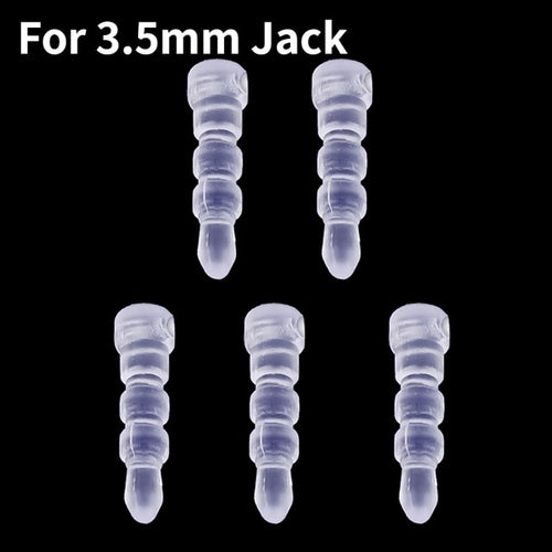 1 10PCS DIY Anti Dust Plug Transparent Charge Port Dust Plug for