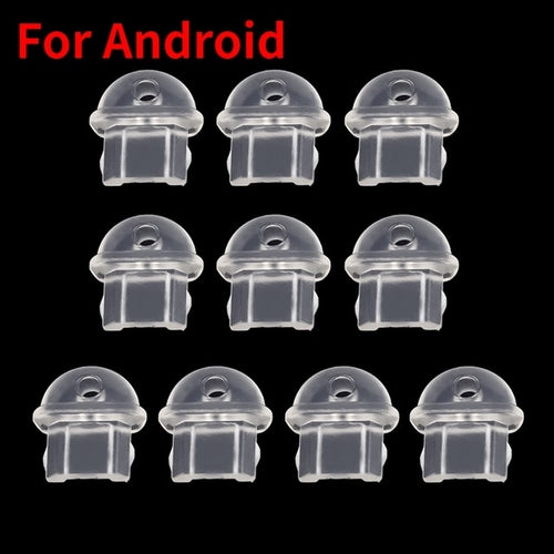 1 10PCS DIY Anti Dust Plug Transparent Charge Port Dust Plug for