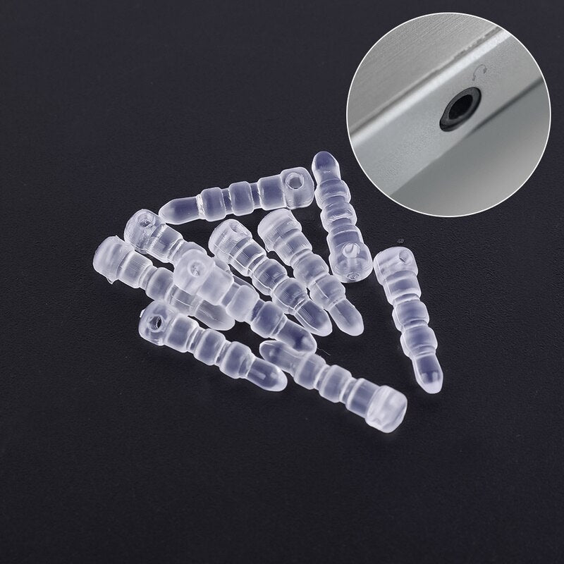 1 10PCS DIY Anti Dust Plug Transparent Charge Port Dust Plug for