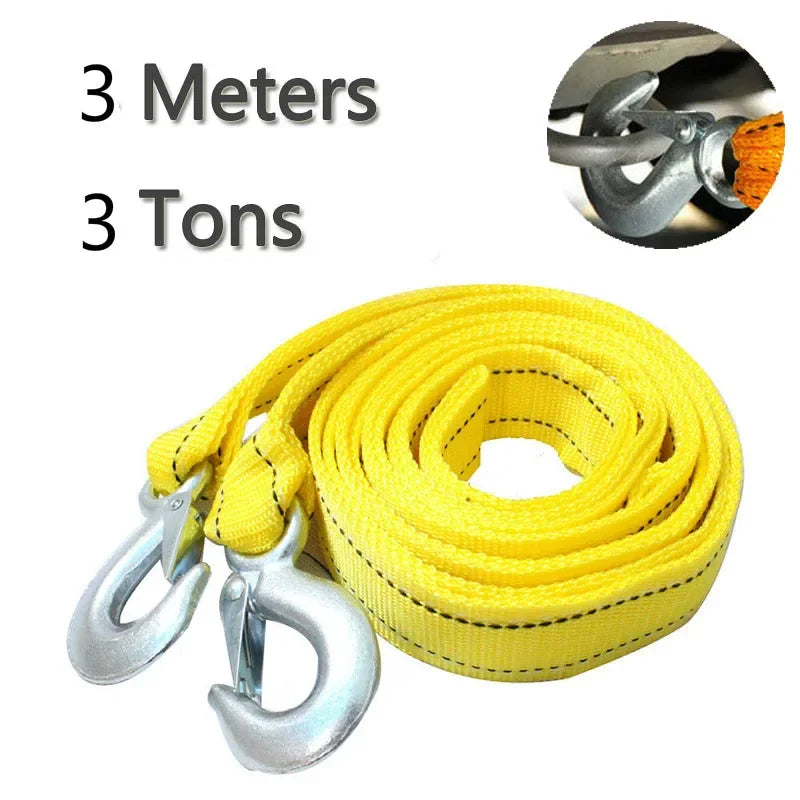 1 Pcs 4M Car Tow Cable Heavy Duty 5 Ton Trailer Rope Towing Pull Rope