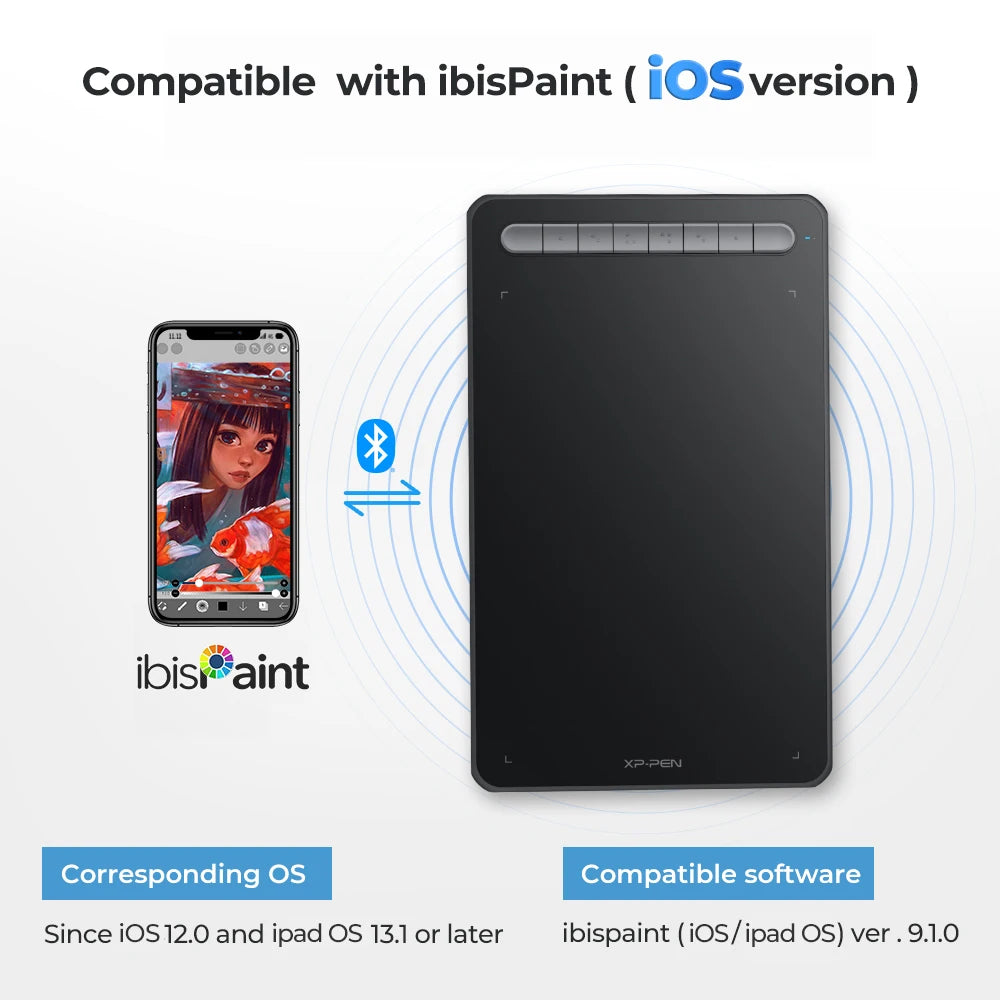 XPPen Deco M/ MW Wireless Digital Drawing Tablets 8*5 inch Graphics