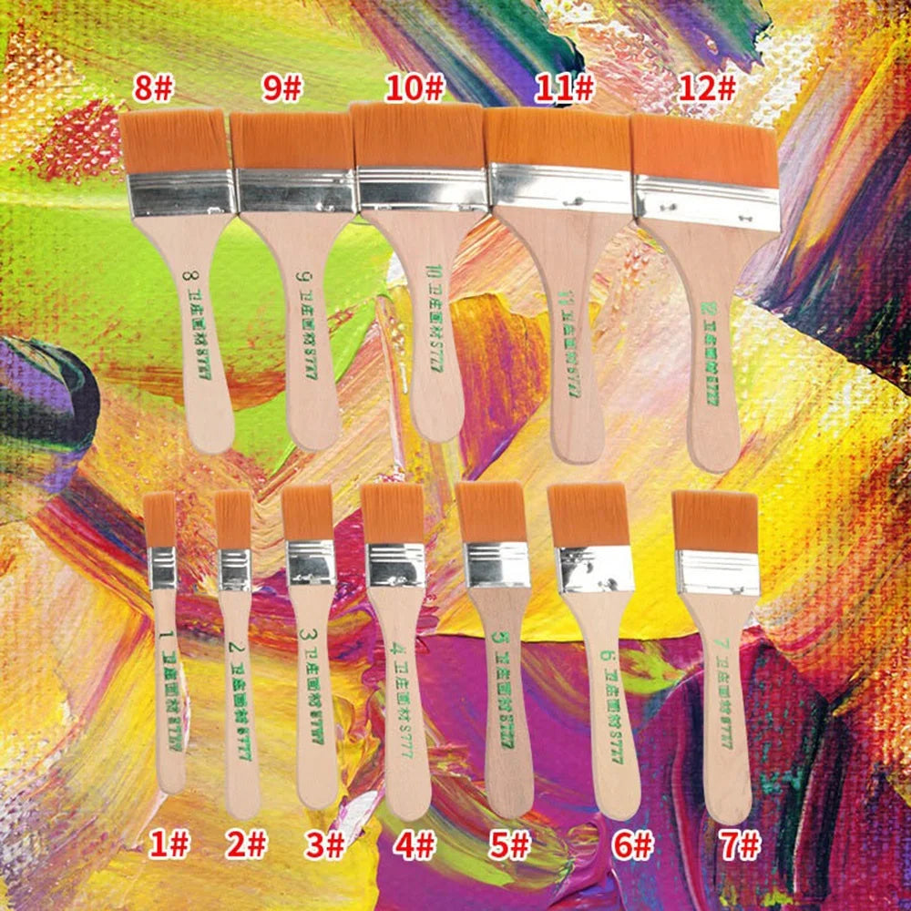 12pcs/set Memory Nylon Paint Brushes Set for Acrylic Oil Drawing