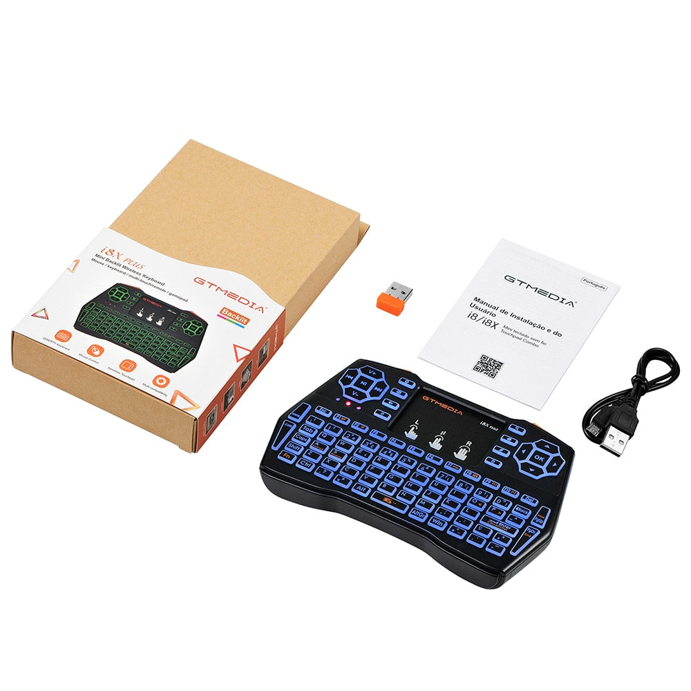 GTMEDIA I8x Plus Wireless 2.4G Keyboard English Spanish Portuguese Air