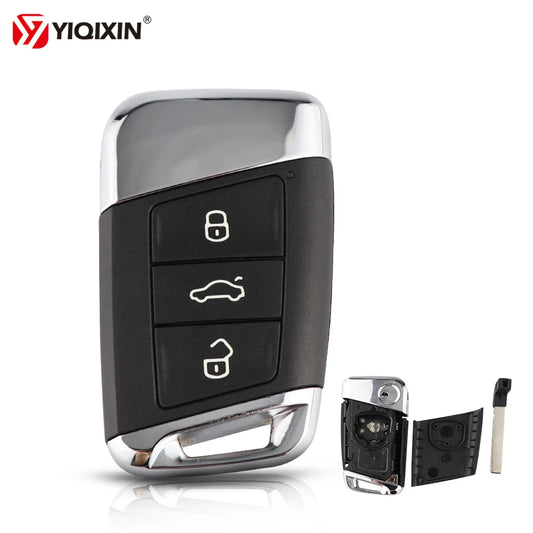 YIQIXIN 3 Button Smart Remote Car Key Shell Case Fob For Volkswagen VW