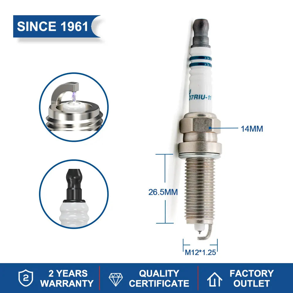 (Pack of 4-8) Car Candles Iridium Power TORCH Spark Plugs LD7RIU-11