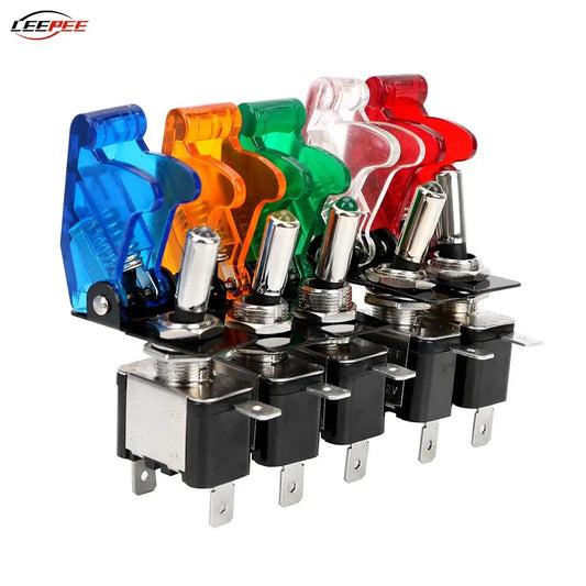 12V SPST Toggle Rocker Switch LED Light for Ignitions Boost Marine