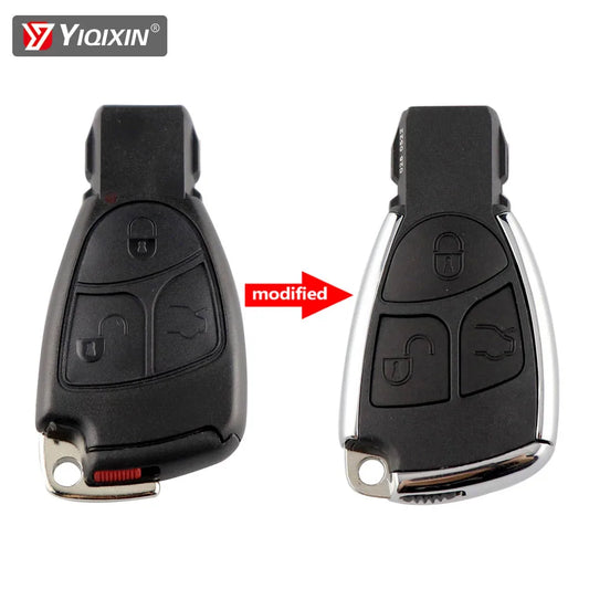 YIQIXIN 3 Buttons Smart Remote Car Key Shell Fob 433Mhz For Mercedes