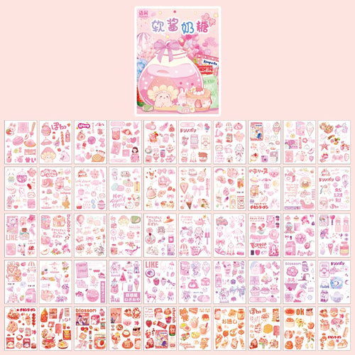 Yoofun 50 Unrepeated Patterns Decorative Stationery Stickers Colorful