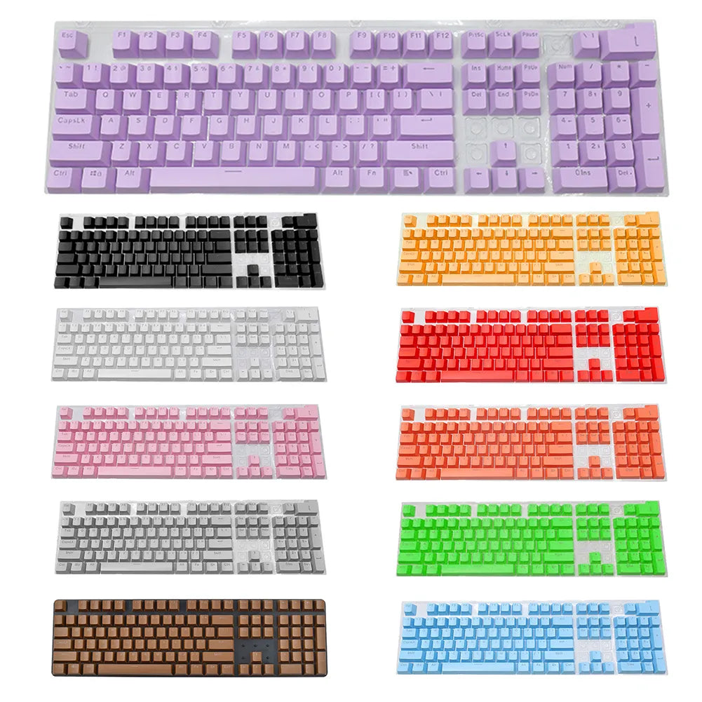 104pcs Universal Mechanical Keyboard Keycaps Ergonomic Blank Keycaps