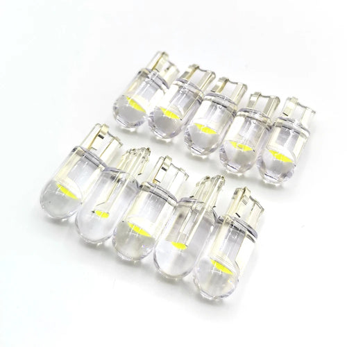 10x 2021 Newest W5W Led T10 Car Light COB Glass 6000K White Auto