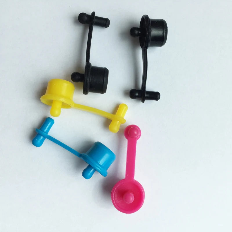 5 Pcs Sealed Color Plug CISS Ink Tank Bottle Cover Refill Kit Tool For