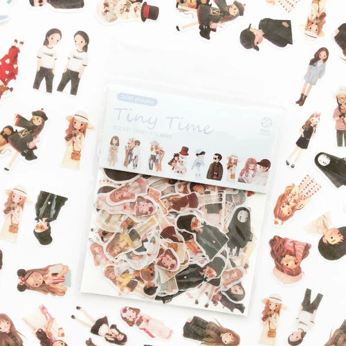 100pcs/pack Kawaii Unicorn Face Cat leaves Decorative Washi Stickers