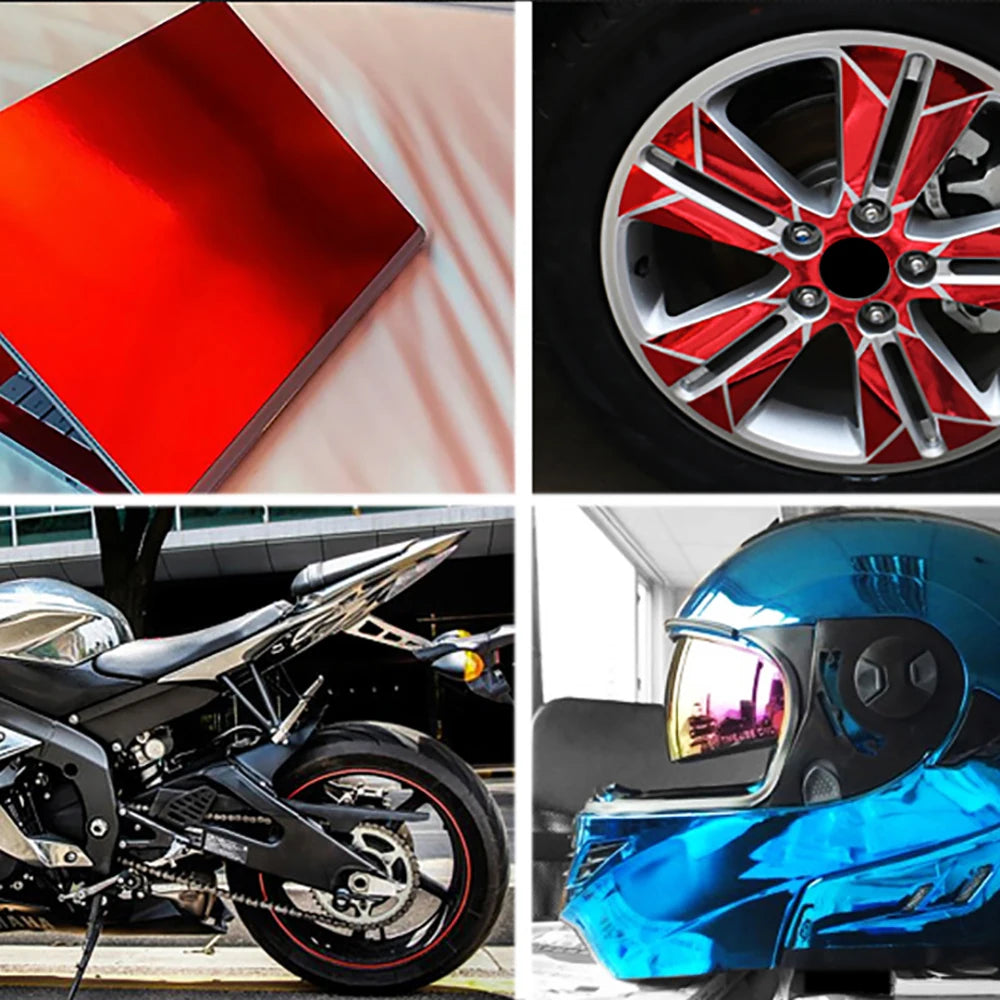 10/30x100cm Chrome Mirror Vinyl Wrap Film Car Sticker Decal DIY Car