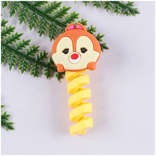 Cartoon Cable Protector For iPhones Android Type-c Winder USB Charging