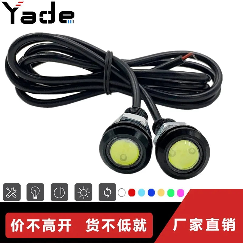 Yade automobile led eagle-eye lamp 18mm 9W ultra-thin rogue screw
