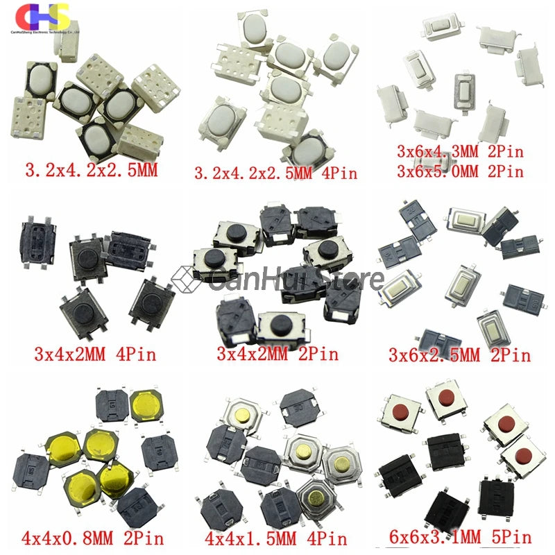 100pcs Car Remote Control Key Touch Switches Buttons Touch Key