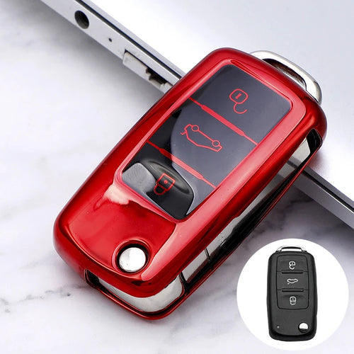 Car Key Case Car Key Full Cover Protection Shell Bag for VW