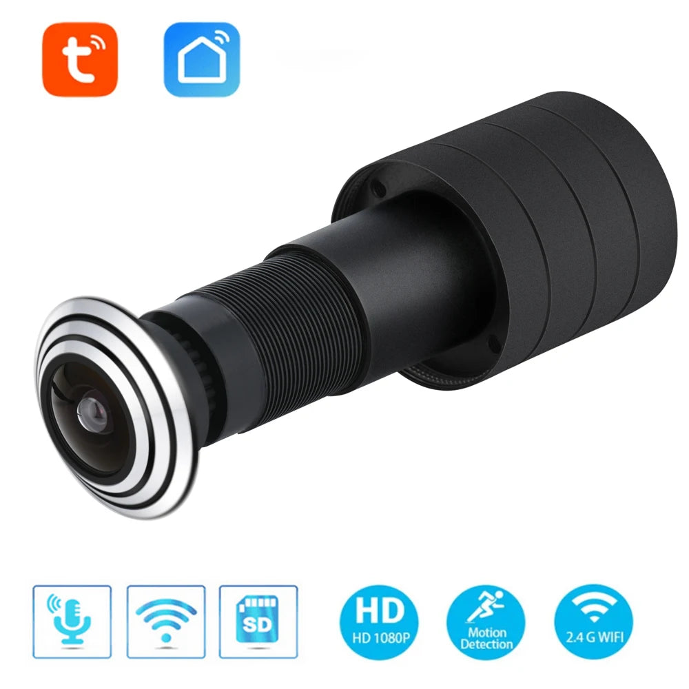1080P Mini Wifi Door Eye Camera Hole Wide Angle FishEye Lens 1.66mm