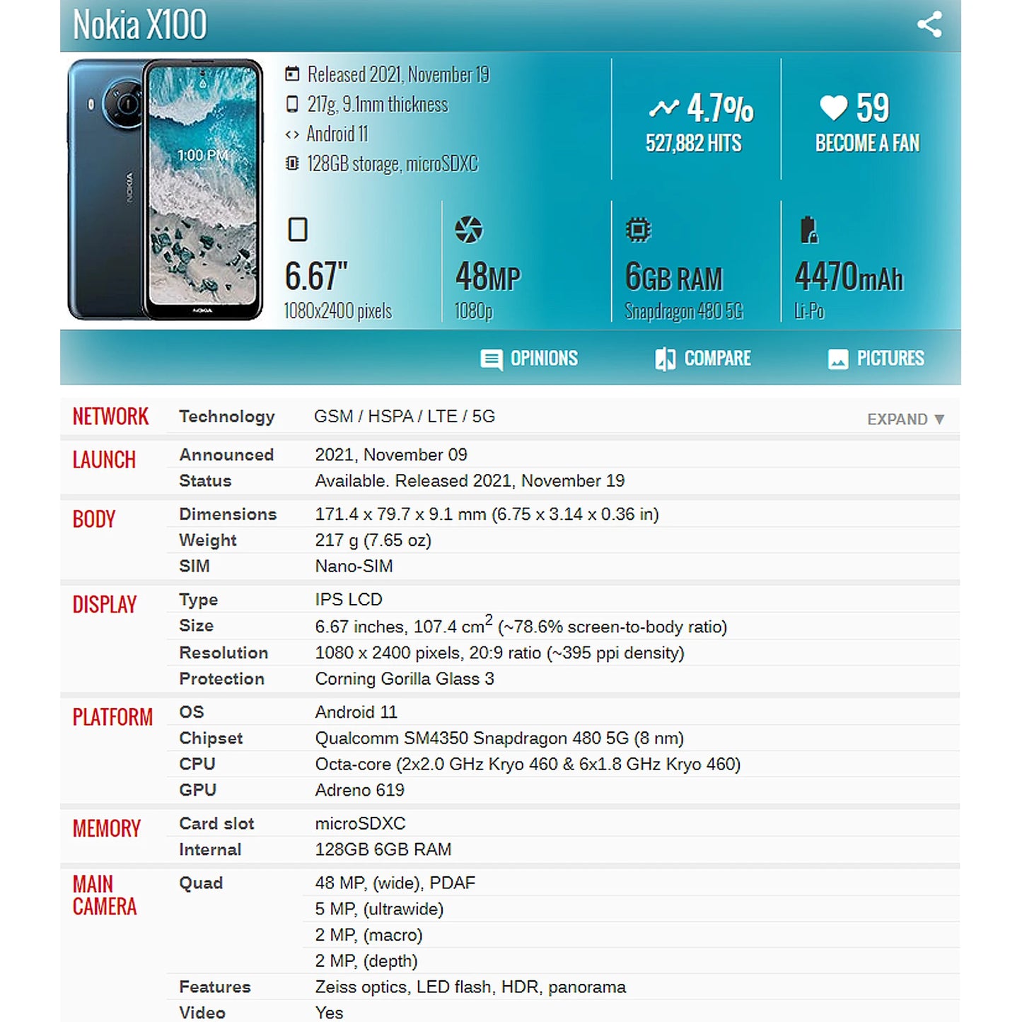 6.67" inch Screen For Nokia X100 LCD Display Touch Screen Digitizer