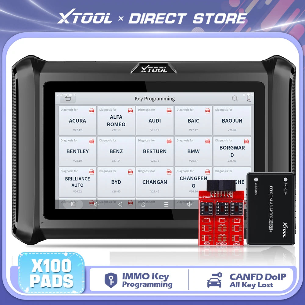 XTOOL X100 PADS Key Programming Tool Immobilizer All Key Lost Full