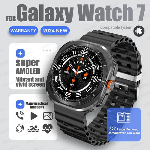 For Samsung New Sapphire Screen Galaxy Watch 7 Ultra Smart Watch Men's
