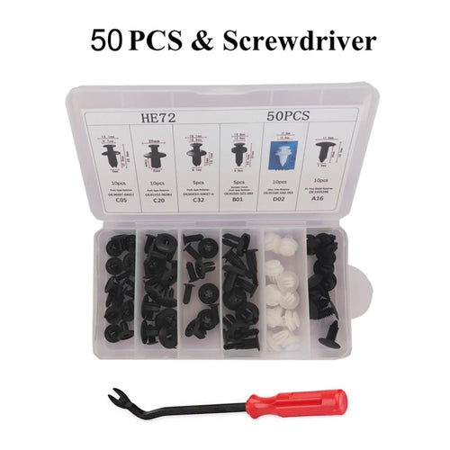 415/100/50 Pcs Universal Car Bumper Retainer Clips Fender Hole Rivets