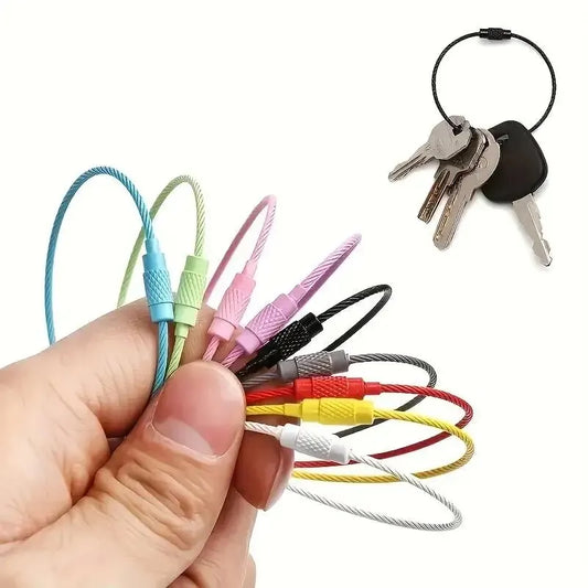 10pcs Colorful Stainless Steel Wire Luggage Tag Clip Durable And Easy