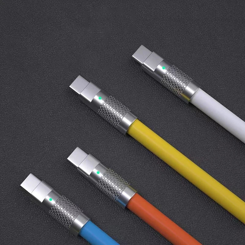 120w 6a Super Fast Charge PD Type C Liquid Silicone Cable Quick Charge