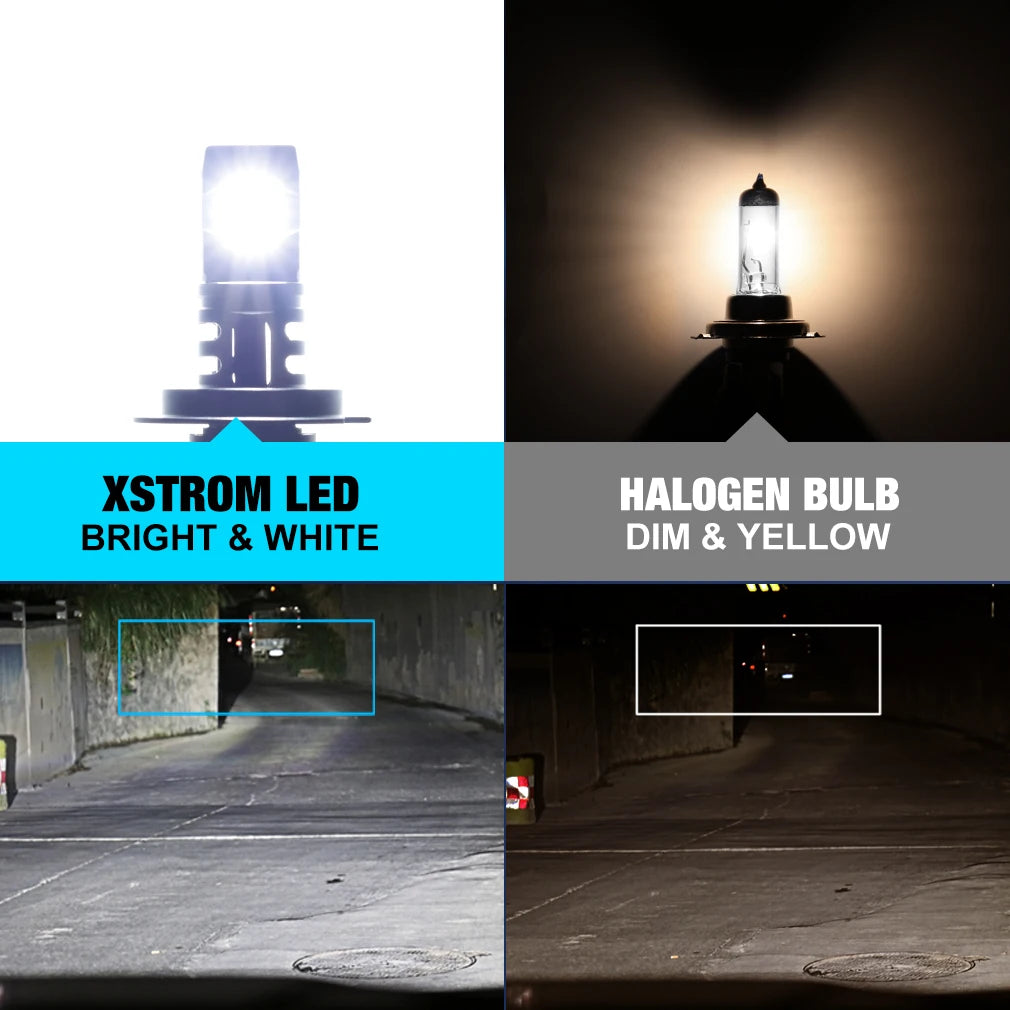 XSTORM H7 LED Headlight Bulb Mini Wireless 60W 20000LM 6500K CSP for