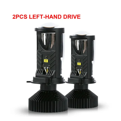 Y6D H4 LED Projector Headlight Bulbs Bi LED Lens Projector with Fan H4