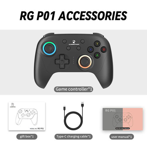 ANBERNIC RG P01 Gaming Controller Wired/Wireless Bluetooth Gamepad