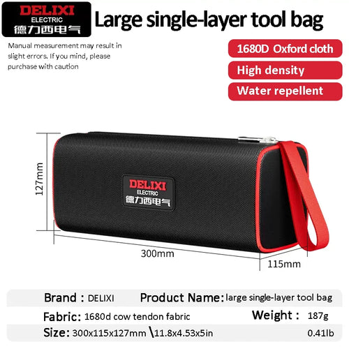 DELIXI ELECTRIC Tool Bag Oxford Cloth Portable Storage Bag,