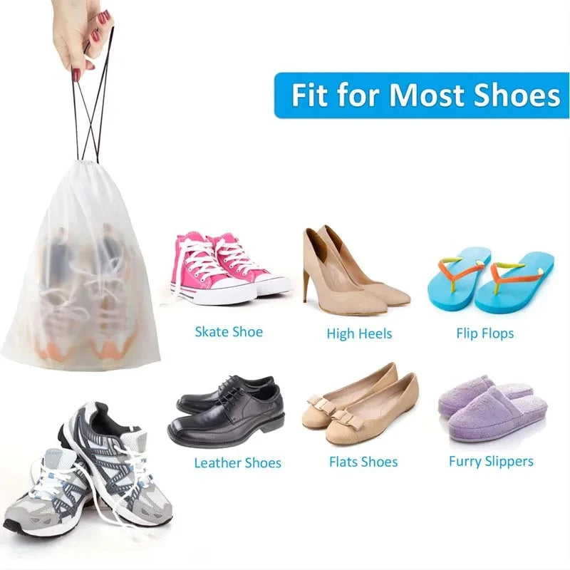 10PCS Portable Shoe Storage Drawstring Eco Storage Bag for Sundries