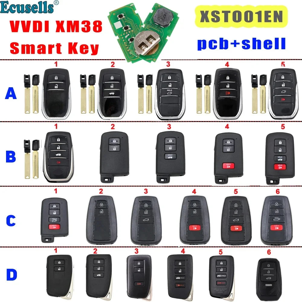 Xhorse VVDI XM38 Smart Key XSTO01EN Universal Remote Key 8A 4D 4A for