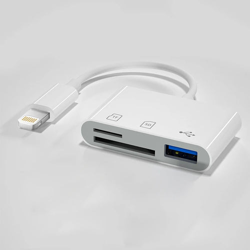 3 In 1 SD TF Card Reader For Apple iPhone 14 12 13 11 Pro Max XR XS