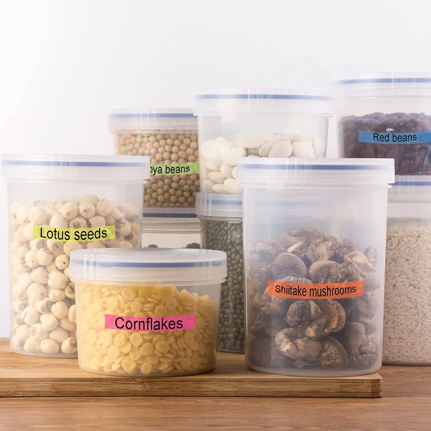 5 Roll 5 Colors Stickers Transparent Fluorescent Index Tabs Flags 5m