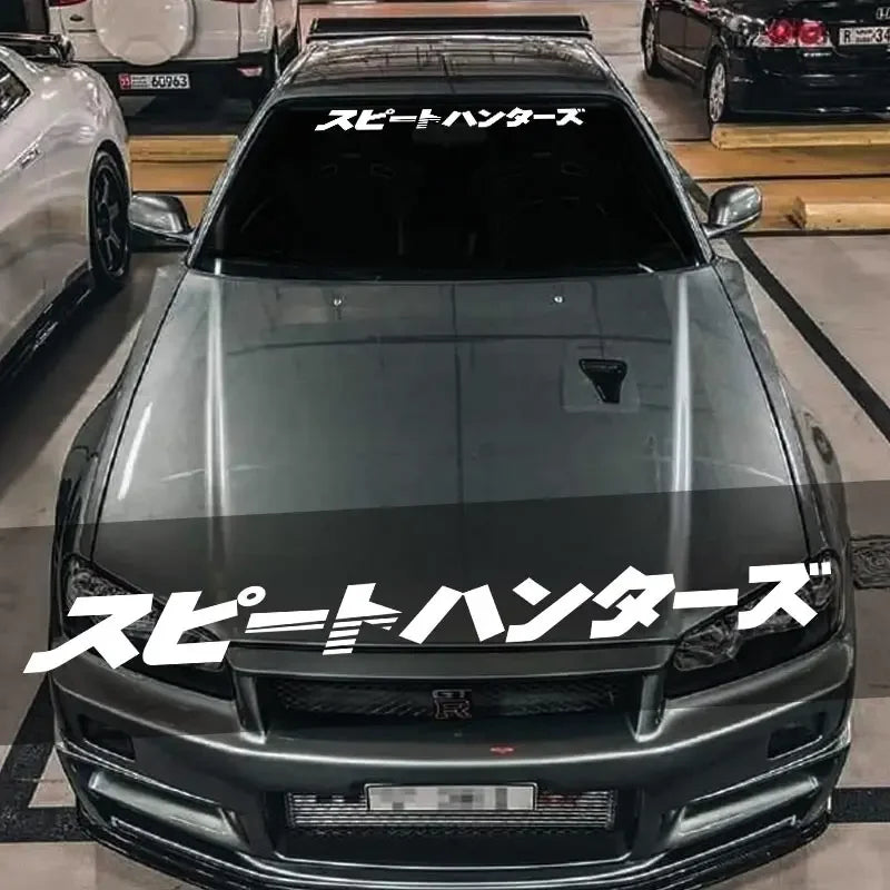 スピートハンターズ JDM Car Stickers for Auto Front Windshield Street Racing