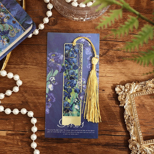 1pc Hollow Literary Flower Metal Bookmark Exquisite Painting Sunflower