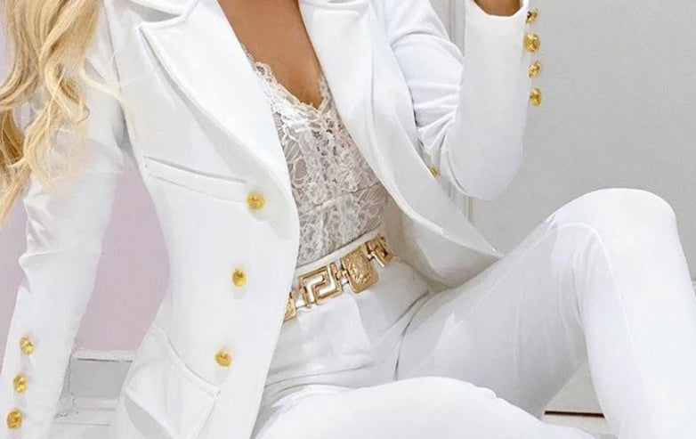 Women's Autumn Clothes Two Piece Set Female Coats and Pants Fashion