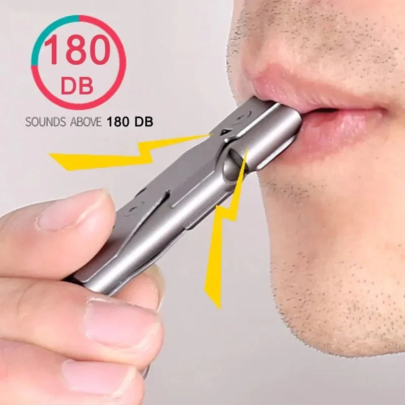 1Pcs Double Pipe Whistle Pendant Keychain High Decibel Outdoor