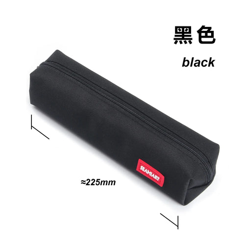 SeamiArt 1pc Small Solid Color Simple Zipper Kawai Pencil Case Mini