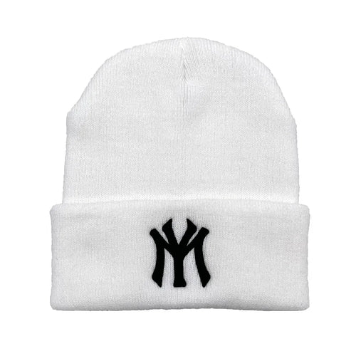 Unisex WY Letter Embroidery Beanies Autumn Winter Warm Hat Hip Caps