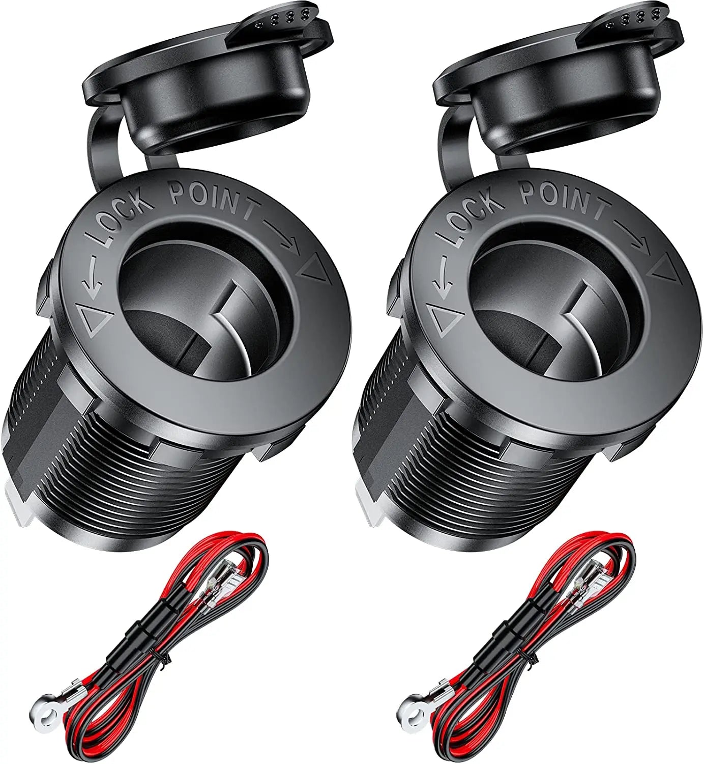 12V cigarette lighter socket waterproof socket replacement DIY kit is