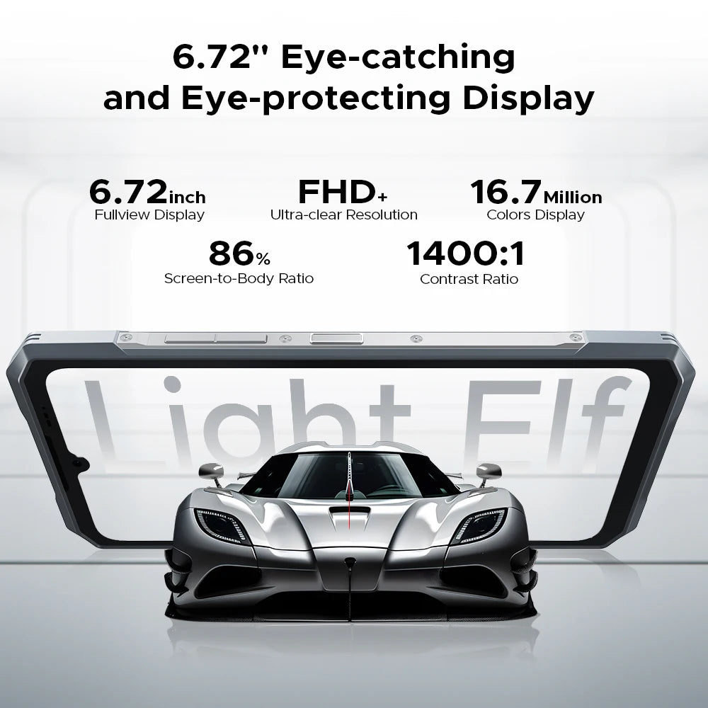 World Premiere DOOGEE Blade GT Rugged Phone 6.72'' FHD+ 120Hz LED