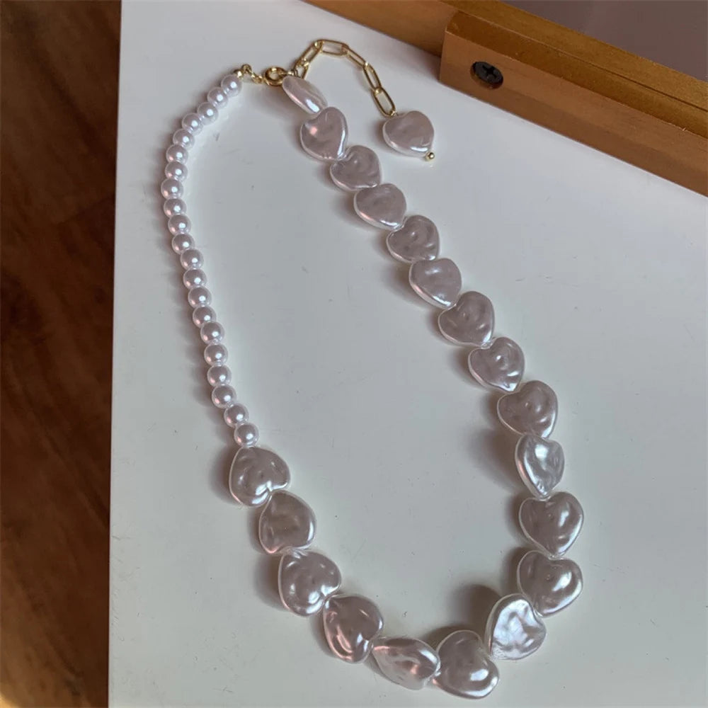 Y2K Trend Wedding Party Jewelry Blue Shell Sheet Choker Necklace For