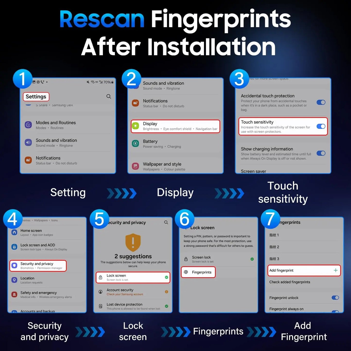 2Pcs For Samsung Galaxy S25 S24 Ultra S23 S22 S21 Plus A71 A25 A15 A35