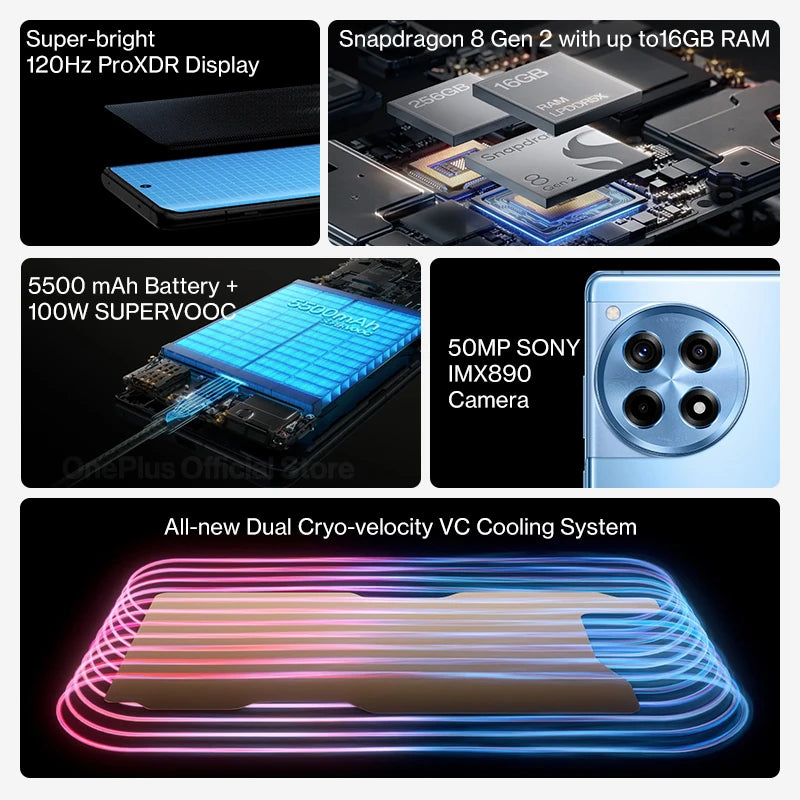 World Premiere OnePlus 12R Global Version 16GB 256GB Snapdragon 8 Gen